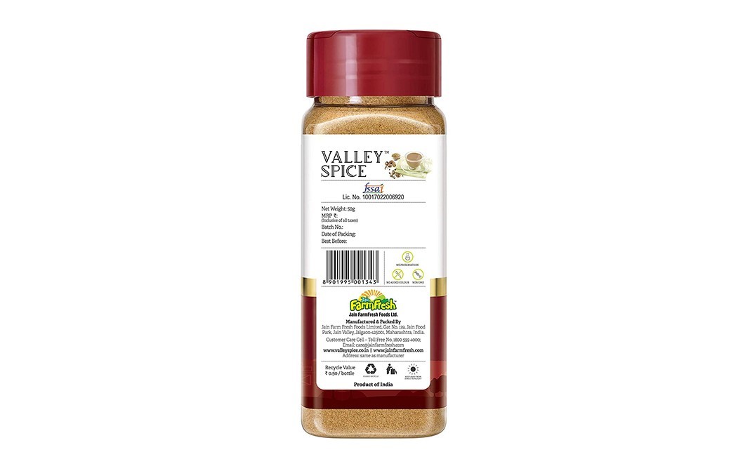 Valley Spice Chai Masala Nutmeg    Plastic Bottle  50 grams